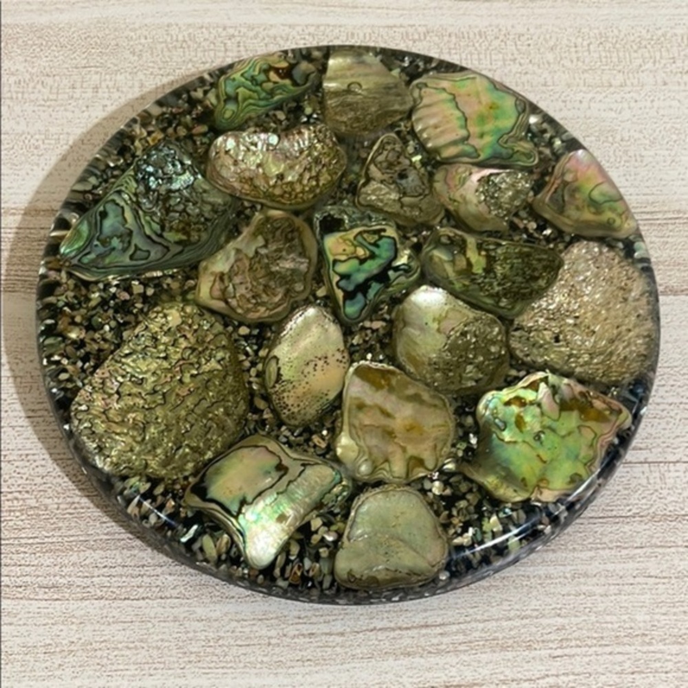 Mid-Century Hot Plate Trivets Shells Resin | kitchen tools Cookware | Home Decor